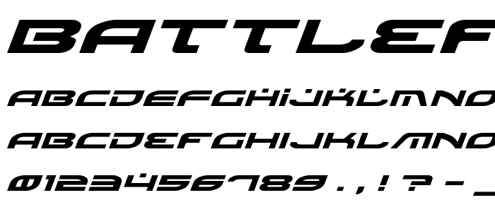 Battlefield Expanded Italic font